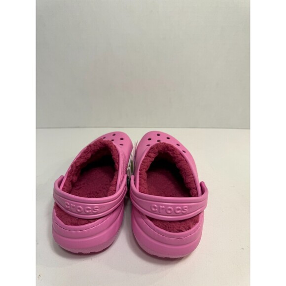 084 Crocs Classic Furry Clog, Pink-US 13 Kids - Picture 5 of 5
